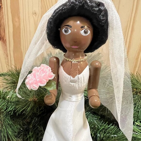 Ethnic Bride Nutcracker Christmas Mantel Decoration Holiday Gift - Picture 4 of 7